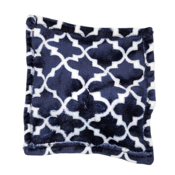 INF Inc Lovey Plush Blue 12" Dots On Ears Security Soother Gray Elephant Trellis - Picture 5 of 7